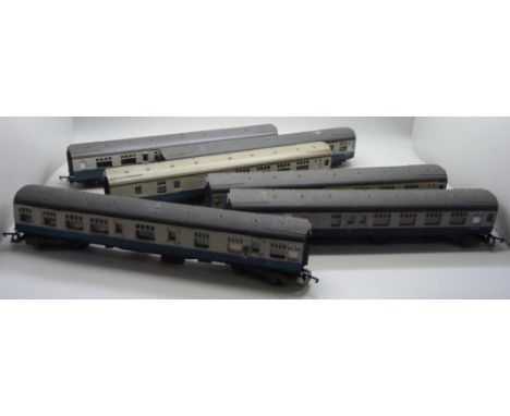 Six Hornby and Lima OO gauge carriages 