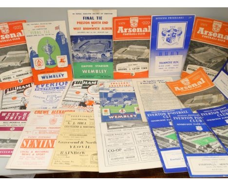 Football memorabilia; an album of football programmes from the 1950s including 1951 Amateur Cup Final, 1951 England v Argenti