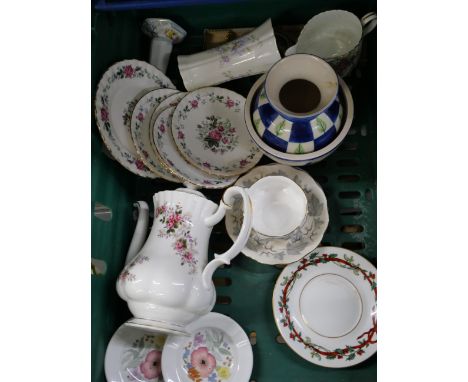 Two boxes of mixed decorative china and teawares, including Hammersley, Aynsley and other Staffordshire **PLEASE NOTE THIS LO