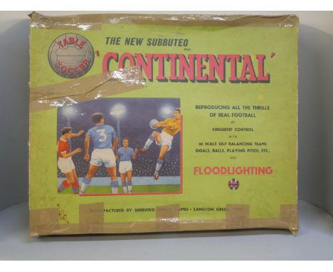 A Subbuteo Continental Table Soccer, boxed, box a/f