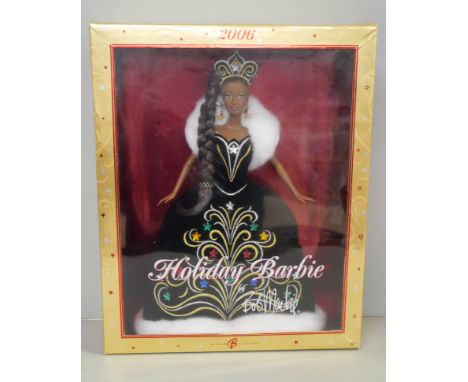 A Bob Mackie design Black Holiday Barbie 2006 