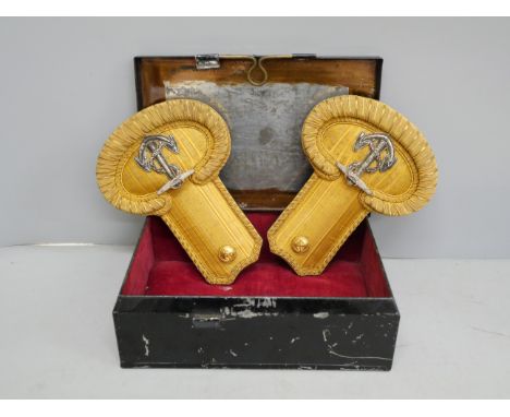 A pair of 19th century Navy epaulettes 