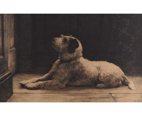 Herbert Dicksee (1862-1942) The Closed Door, etching, published by Frost &amp; Reed Ltd 1920, titled to the margin, 34 x 54.5