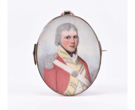 Frederick Buck (1771-1839/40) Portrait Miniature of Lieutenant Thomas North (d.1812), watercolour on ivory, converted into a 