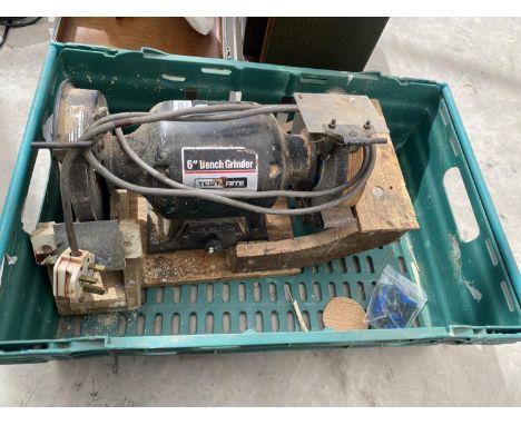 A TEST RITE 6" BENCH GRINDER 