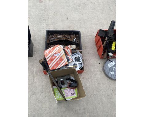 AN ASSORTMENT OF TOOLS AND HARDWARE 