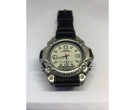 A CASIO ILLUMINATOR WRIST WATCH SEEN WORKING BUT NO WARRANTY 