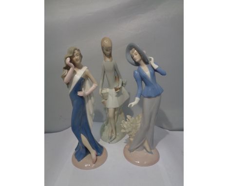 THREE CERAMIC LADIES 