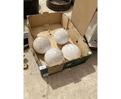 FOUR GLASS LIGHT SHADES 