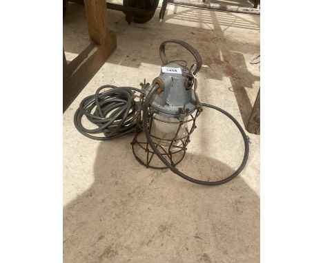 A VINTAGE WORKSHOP LIGHT 