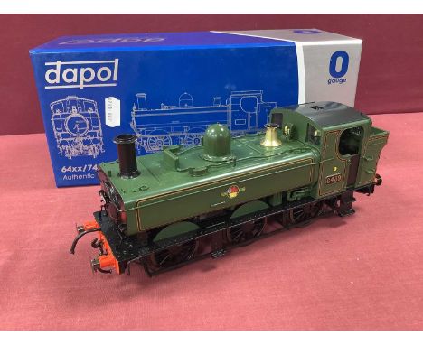 A Dapol 'O' Gauge/7mm Ref No 75-024*004 Class 64XX Pannier Tank Steam Locomotive, BR green, R/No 6439, Dcc Ready 21 pin MTC, 