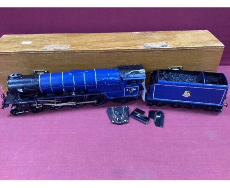 An 'O' Gauge/7mm Brass Kit Built Class AI 4-6-2 Steam Locomotive with Eight Wheel Tender, BR blue R/No 60156, fitted with mot