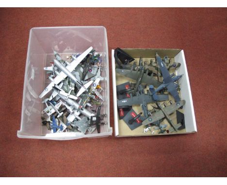 A Collection of Diecast and Plastic Model Aircraft by Corgi, Dinky and other, various scales, small parts may be missing and/