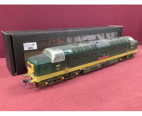 A Heljhan 'O' Gauge/7mm Class 55 Deltic Co-Co Diesel Locomotive BR green "Argyll and Sutherland Highlander" R/No D9021, untes