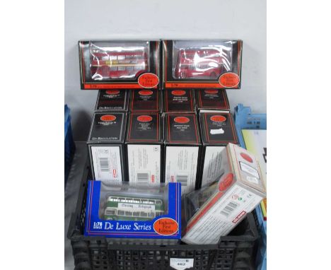 Twelve 1:76th Scale Diecast Model Buses by EFE including #28504 Leyland TD1 Closed Rear - Camouflage, boxed.