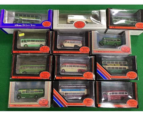 Twelve 1:76th Scale Diecast Model Buses by EFE to include #30509 Guy GS Special - London Transport, boxed.