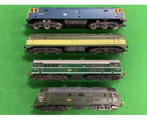 Four 'OO' Gauge/4mm Unboxed Diesel Locomotives, comprising a LIma Class 47 Co-Co two-tone green R/No D1574, a Hornby Class 47
