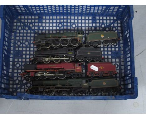 Four 'OO' Gauge/4mm Kit Built Unboxed Steam Tender Locomotives, comprising a Class 6P5F 2-6-0 BR black R/No 42970; a Lord Nel