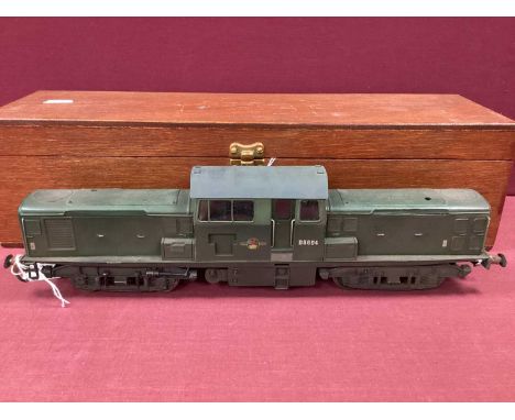 An 'O' Gauge/7mm Kit Built BR Class 14 Bo-Bo Diesel Locomotive, BR green with R/No D8604, good untested build and paint, cont