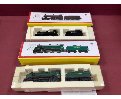 Two Hornby 'OO' Gauge/4mm Boxed "Southern" Steam Tender Locomotives, Ref No R2620 Class N15 4-6-0 "Pendragon" SR green R/No 7