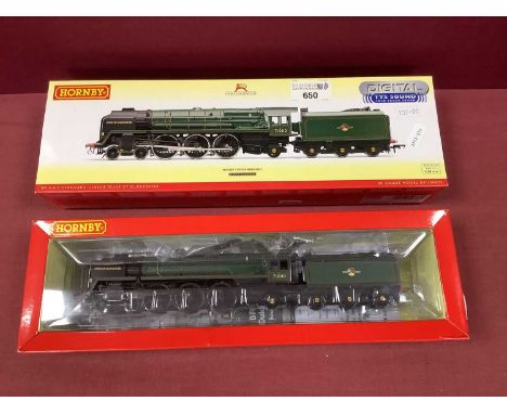 A Hornby 'OO' Gauge/4mm Ref No R3244TTS 4-6-2 "Duke of Gloucester" BR green R/No 71000; DCC fitted with T.T.,S sound, very go