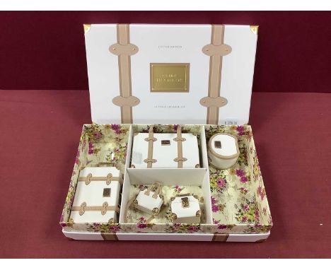 A Boxed 2021 Genuine Integrity Toys 1:6 Scale Luxe Travels Luggage Set, complete with five pieces.