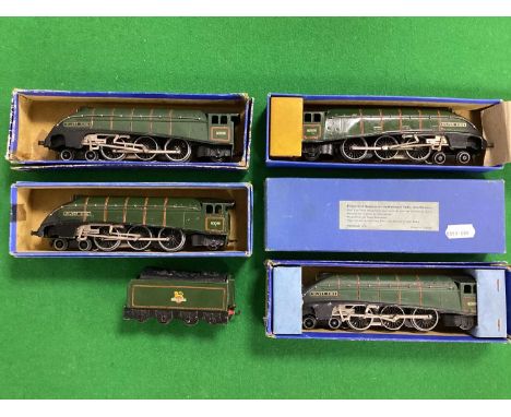 Four Hornby Dublo 'OO; Gauge/4mm Three Rail Boxed Class A4 4-6-2 Steam Locomotives "Silver King" R/No 60016 (one with eight w
