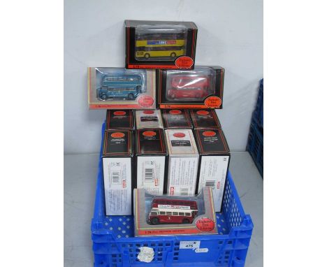 Twelve 1:76th Scale Diecast Model Buses by EFE to include #16514 Leyland Atlantean - Stevensons, boxed.