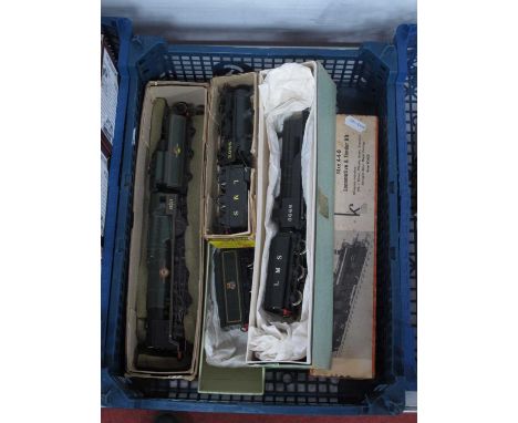 Five 'OO' Gauge/4mm Kit Built Steam Tender Locomotives, comprising a Nu-Cast kit Merchant Navy Class "Port Line" BR green R/N