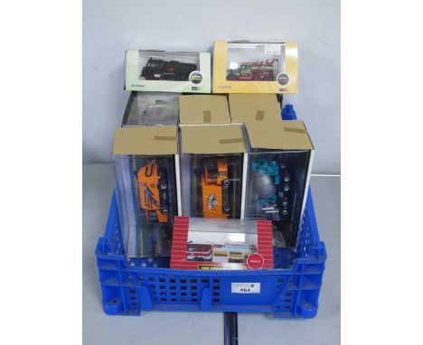 Ten OO/HO Scale Diecast and Plastic Model Vehicles by Schuco, Lima, Oxford to include Lima #HL8001 1:87 Container Fork Lift, 