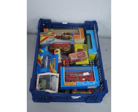 A Collection of Diecast and Plastic Model Buses by Budgie, Lonestar, Matchbox, Corgi and Other, including Budgie #236 Routema