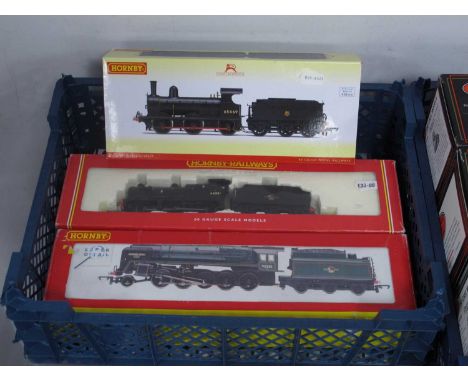 Three Hornby 'OO' Gauge/4mm Boxed Tender Steam Locomotives; Ref No R2187 Class 9F 2-10-0 "Evening Star" BR green R/No 92220; 