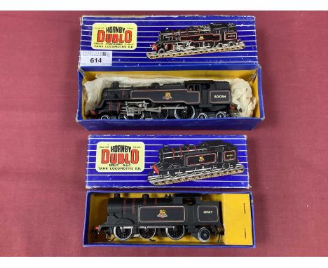 Two Hornby Dublo 'OO' Gauge/4mm 3 Rail Boxed BR Black Tank Steam Locomotives, comprising a Class N2 Ref EDL17 0-6-2 with R/No
