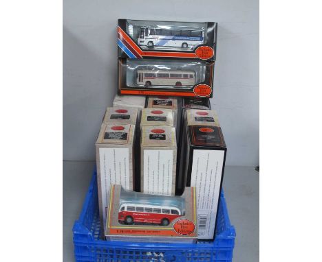 Twelve 1:76th Scale Diecast Model Buses by EFE including #22701 Alexander 'Y' Type - North Western, boxed.
