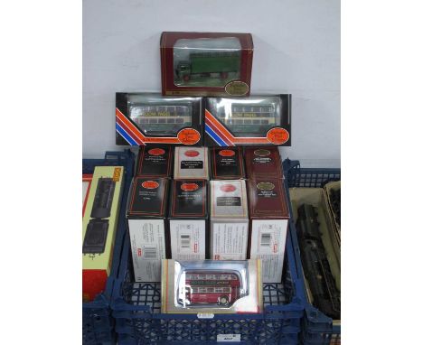 Twelve 1:76th Scale Diecast Model Buses and Commercial Vehicles by EFE including #16218 Bristol MW Coach - Hants &amp; Dorset