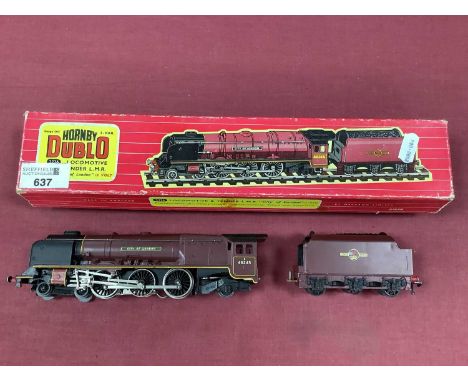 A Hornby Dublo 'OO' Gauge/4mm Boxed Duchess Class 4-6-2 Steam Locomotive with Six Wheel Tender, BR maroon "City of London" R/