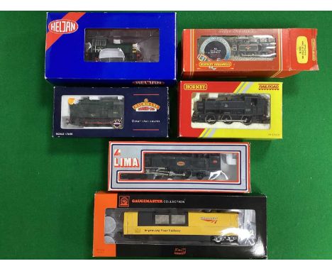 Six 'OO' Gauge/4mm Boxed Tank Locomotives, comprising a Hornby (Ch) "Jinty" BR black R/No 47480 (good), a Lima Class 94XX pan