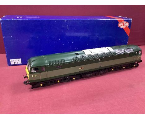 A Heljan 'O' Gauge/7mm Ref No 4880 Boxed Class 47 BR Two-Tone Green R/No 1527 Diesel Locomotive, very good untested condition