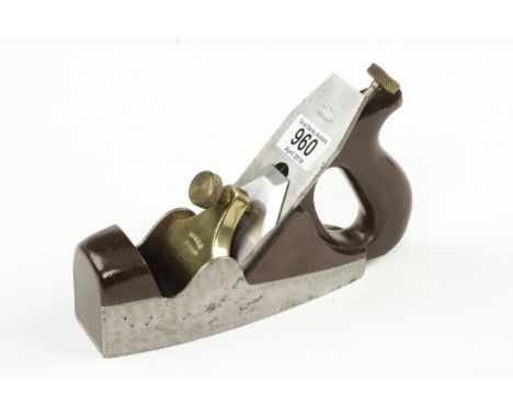A little used late model NORRIS A5 smoother with engine turned sides 95% orig Norris 2 1/8" iron remains in orig box G++ 