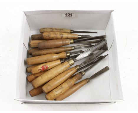18 various carving tools by ADDIS, MARPLES etc G+