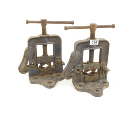 Two plumbers RECORD No 92 1/2 pipe vices G++