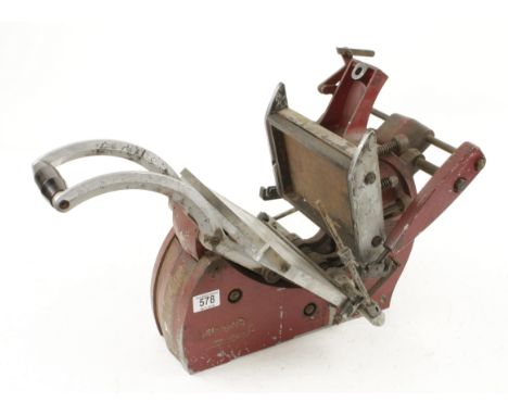 A manual printing press 1950s/60s. Ink disk and rollers are missing. marked ADANA 85 G-