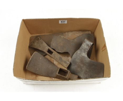 Three axe heads and two adze heads G+