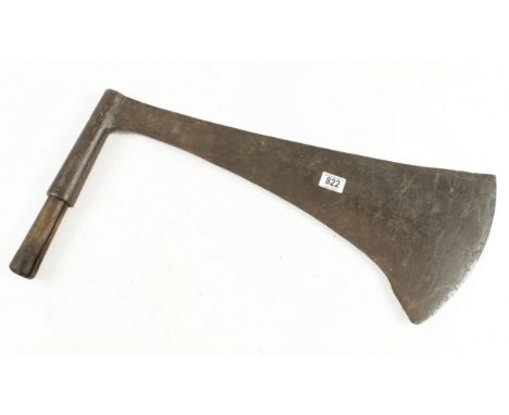 An early 18c coup mark or vine axe 25" x 11" edge, some pitting G