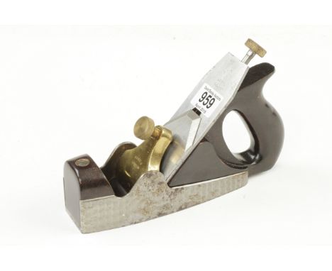 A probably unused NORRIS A5 smoother with minor rust spots to engine turned sides, only the tip of the orig 2 1/8" Norris iro