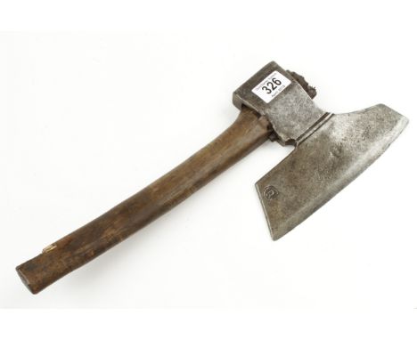 A 18c R/H side axe with 8" blade wormy handle G