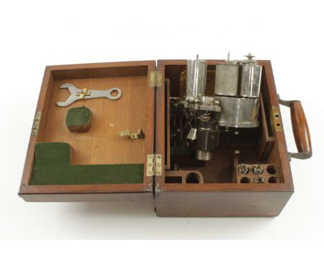 A steam engine pressure indicator by DOBBIE MCINNES in orig mahogany box G+