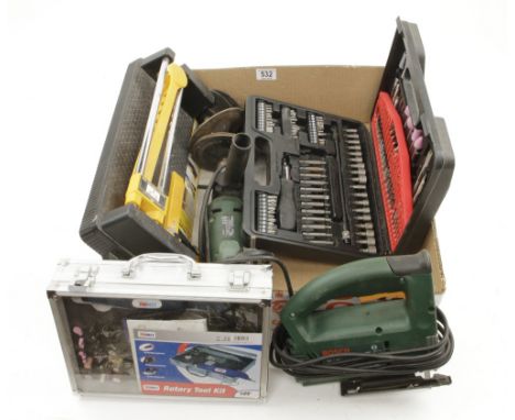 Three electric tools etc G