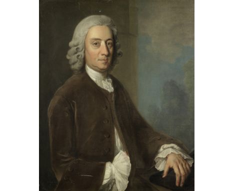 German School, 18th CenturyPortrait of a gentleman, half-length, in a brown coat oil on canvas81.3 x 67.2cm (32 x 26 7/16in).