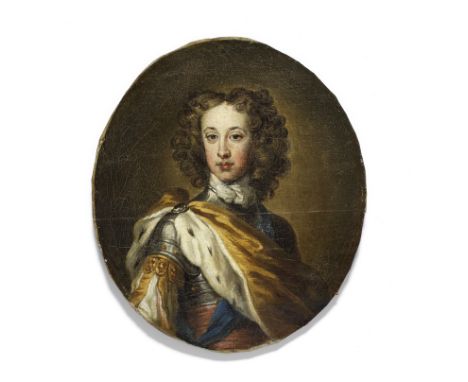 After Sir Godfrey Kneller, 19th CenturyPortrait of Prince William Henry, Duke of Gloucester oil on paper laid down on panel, 